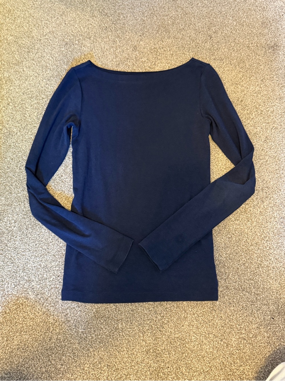 Gap Women's Navy Long-Sleeve Boatneck Modern Tee